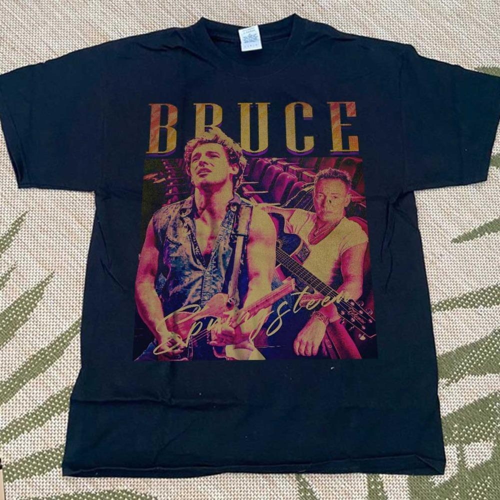 Bruce Springsteen Hip Hop 90's Graphics Tee - Unisex Black T-Shirt